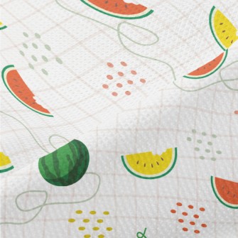 Plaid Two-color Watermelon Piqué