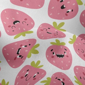 Funny Expression Strawberry Lightweight Performance Linen