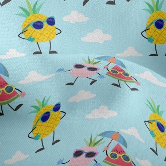 Watermelon Pineapple Goes On V Lightweight Performance Linen