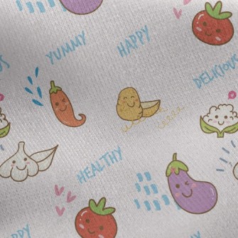 Nutritious And Healthy Fruits  Jersey Backed Fleece