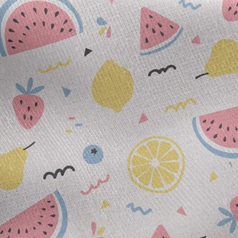 Tropical Juicy Fruit Jersey Backed Fleece