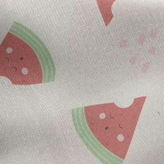 Watermelon Dozing Off Jersey Backed Fleece