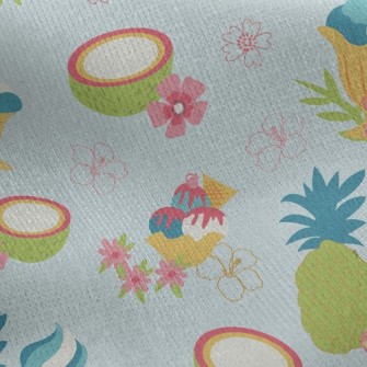 Hibiscus Coconut Jersey Backed Fleece