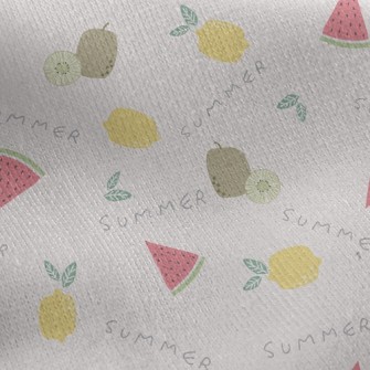 Summer Tropical Fruit Jersey Backed Fleece