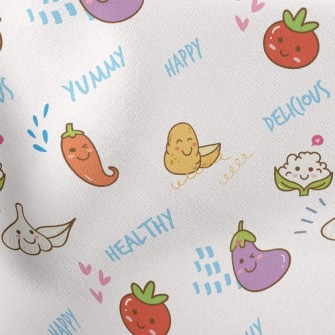 Nutritious And Healthy Fruits  Lightweight Cotton Poplin