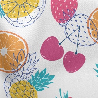 Colorful Fruit Lightweight Cotton Poplin