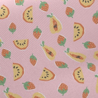Hand Drawn Delicious Fruit Midweight Cotton Poplin