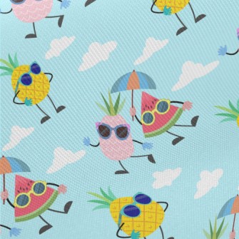 Watermelon Pineapple Goes On V Midweight Cotton Poplin