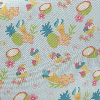 Hibiscus Coconut Midweight Cotton Poplin