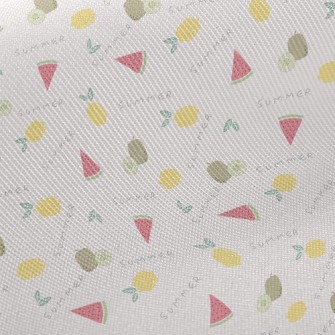 Summer Tropical Fruit Midweight Cotton Poplin