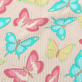 Tricolor Elegant Butterfly Birdseye Piqué