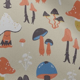 Cute Little Mushroom Family Chiffon