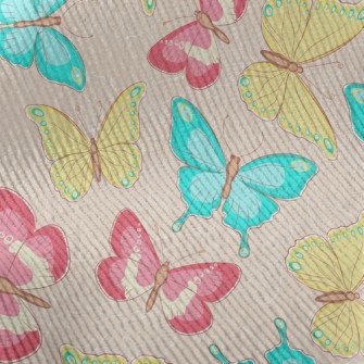 Tricolor Elegant Butterfly Standard Corduroy