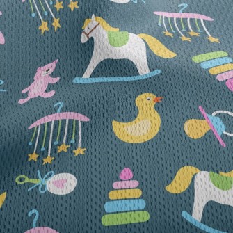 Gentle Soothing Baby Toys Athletic Mesh Flat Back