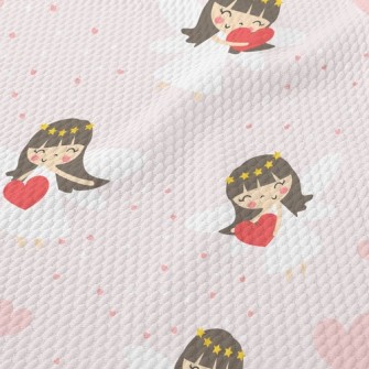 Romantic Loving Little Angel Birdseye Piqué