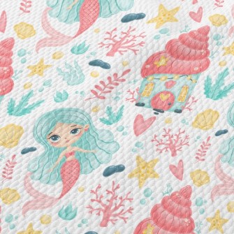 Mysterious Color Mermaid Birdseye Piqué