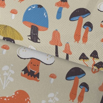 Cute Little Mushroom Family Waterproof Oxford