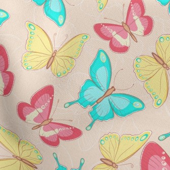 Tricolor Elegant Butterfly Stretch Ponte