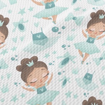 Elegant Ballet Little Girl Birdseye Piqué