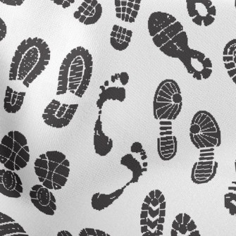 Sports Shoe Prints And Footpri Stretch Ponte