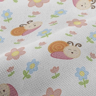 Snail Playing In The Garden Performance Linen