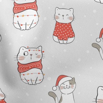 Warm Winter Christmas Kitten Stretch Ponte