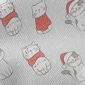 Warm Winter Christmas Kitten Standard Corduroy
