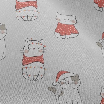 Warm Winter Christmas Kitten Chiffon