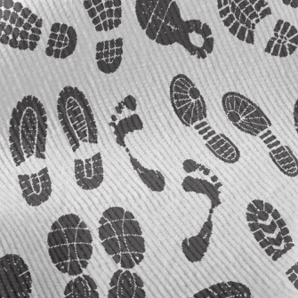 Sports Shoe Prints And Footpri Standard Corduroy