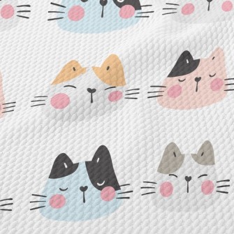 Blushing Big-faced Cat Birdseye Piqué