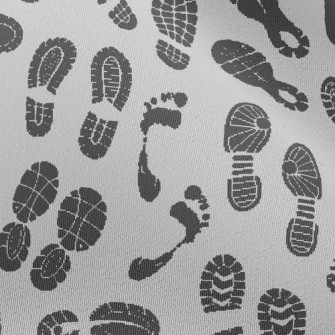 Sports Shoe Prints And Footpri Chiffon
