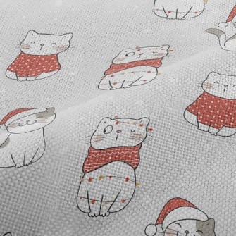 Warm Winter Christmas Kitten Performance Linen