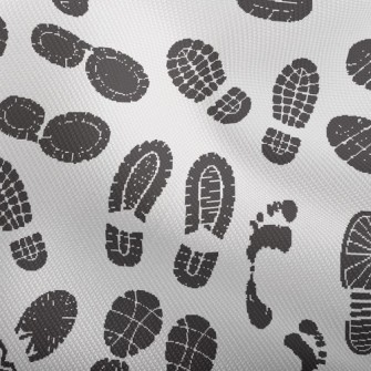 Sports Shoe Prints And Footpri Dobby