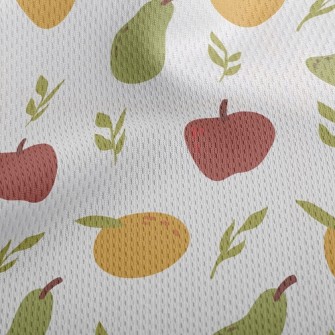 Pear Orange Apple Athletic Mesh Flat Back