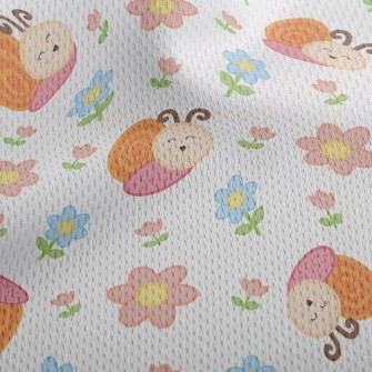 Snail Playing In The Garden Athletic Mesh Flat Back
