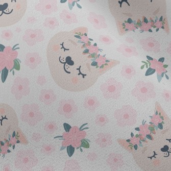 Romantic Flower Crown Cat Chiffon