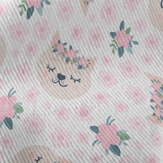 Romantic Flower Crown Cat Standard Corduroy