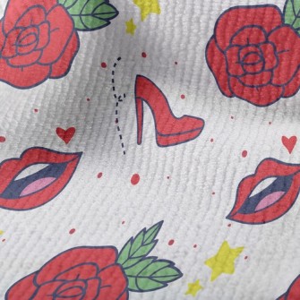 Red Lip Rose High Heels Terry