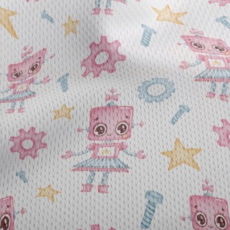 Little Helper Robot Girl Athletic Mesh Flat Back