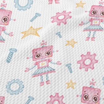 Little Helper Robot Girl Birdseye Piqué