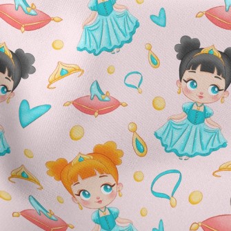 Glass Slipper Girl Princess Stretch Ponte