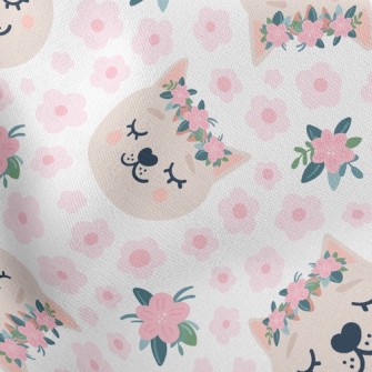Romantic Flower Crown Cat Stretch Ponte