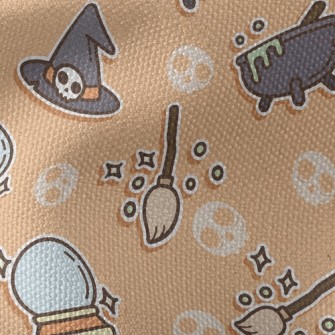 Witch Broom Halloween Waterproof Canvas