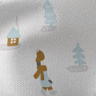 Playing In The Snow And Skiing Waterproof Canvas