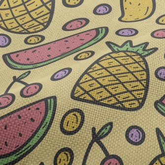 Pineapple Cherry Watermelon Performance Linen