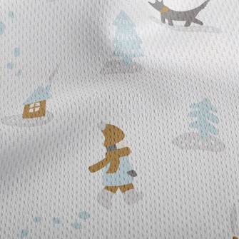 Playing In The Snow And Skiing Athletic Mesh Flat Back