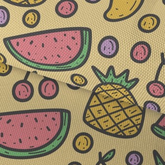 Pineapple Cherry Watermelon Waterproof Oxford