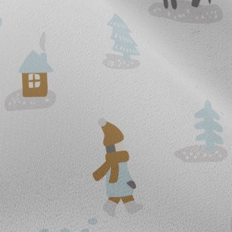 Playing In The Snow And Skiing Chiffon
