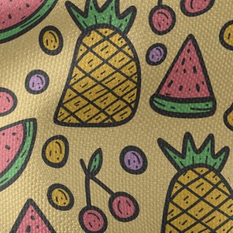 Pineapple Cherry Watermelon Waterproof Canvas