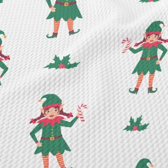 Christmas Helper Elf Birdseye Piqué